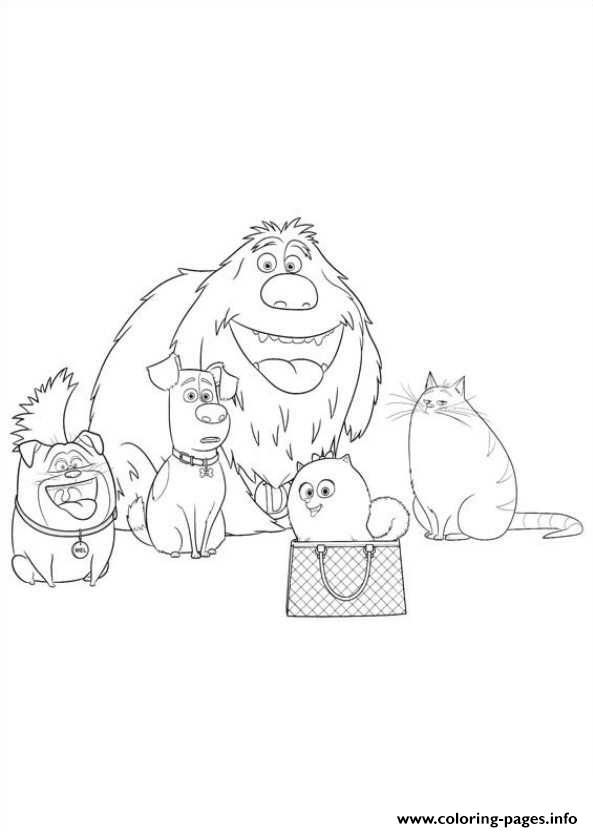 Print all the family together secret life of pets Coloring pages ...