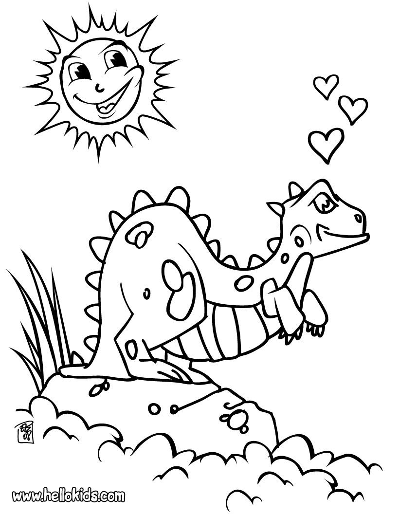 Cute Coloring Pages Of Baby Dinosaurs | Coloring Online