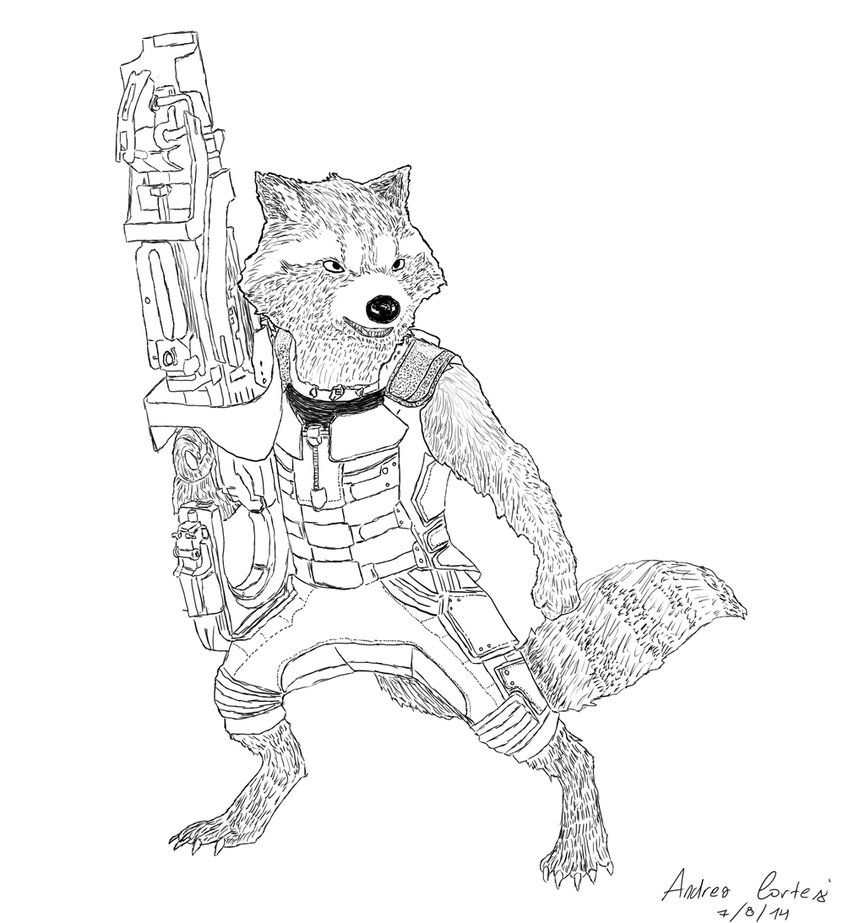 Rocket Racoon (Guardians Of The Galaxy) by peabody1999 on DeviantArt
