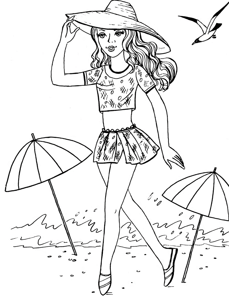 Fashionable girls coloring pages 9 / Fashionable girls / Kids ...