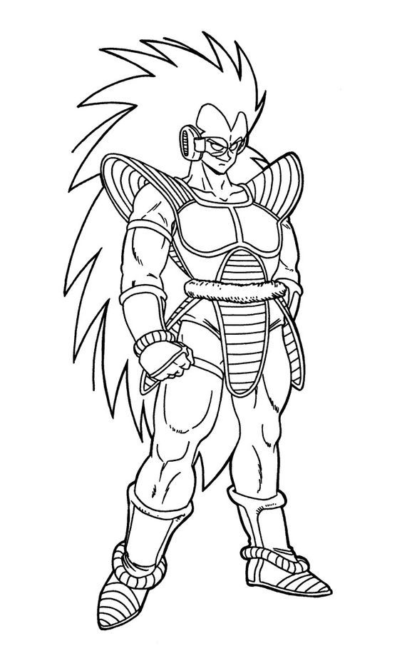 Raditz Dragon Ball Coloring Pages | Coloring Page ... | Pinterest ...