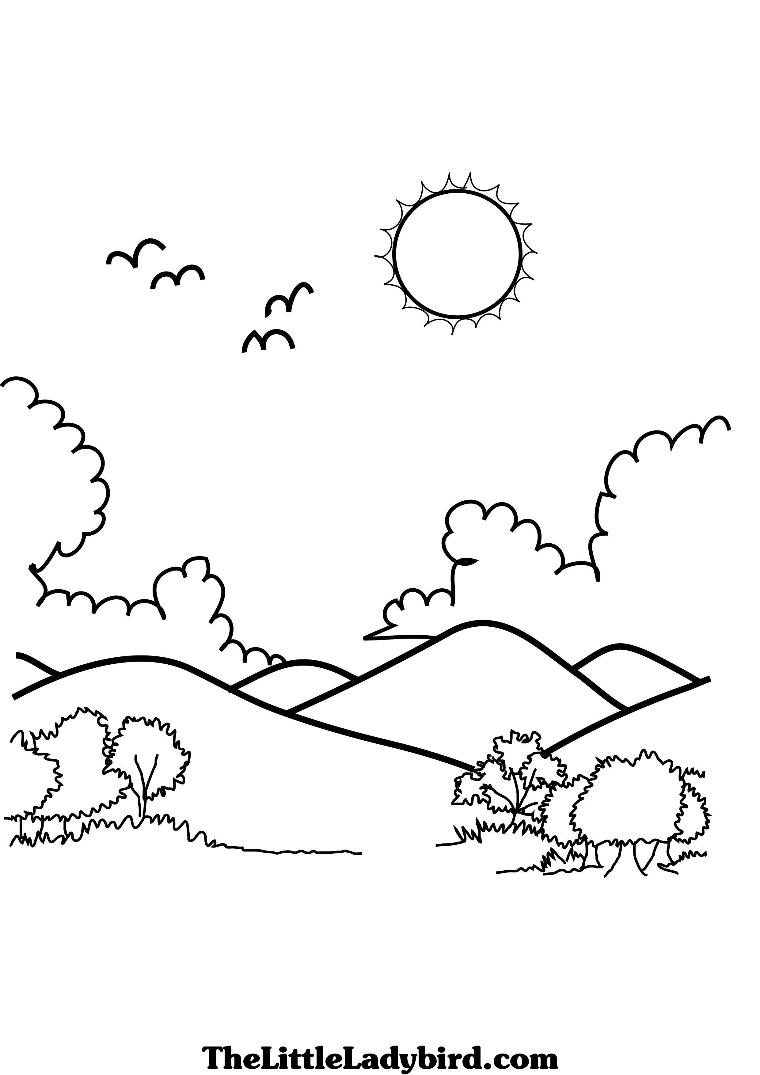 Mountain Coloring Pictures - Coloring Pages for Kids and for Adults