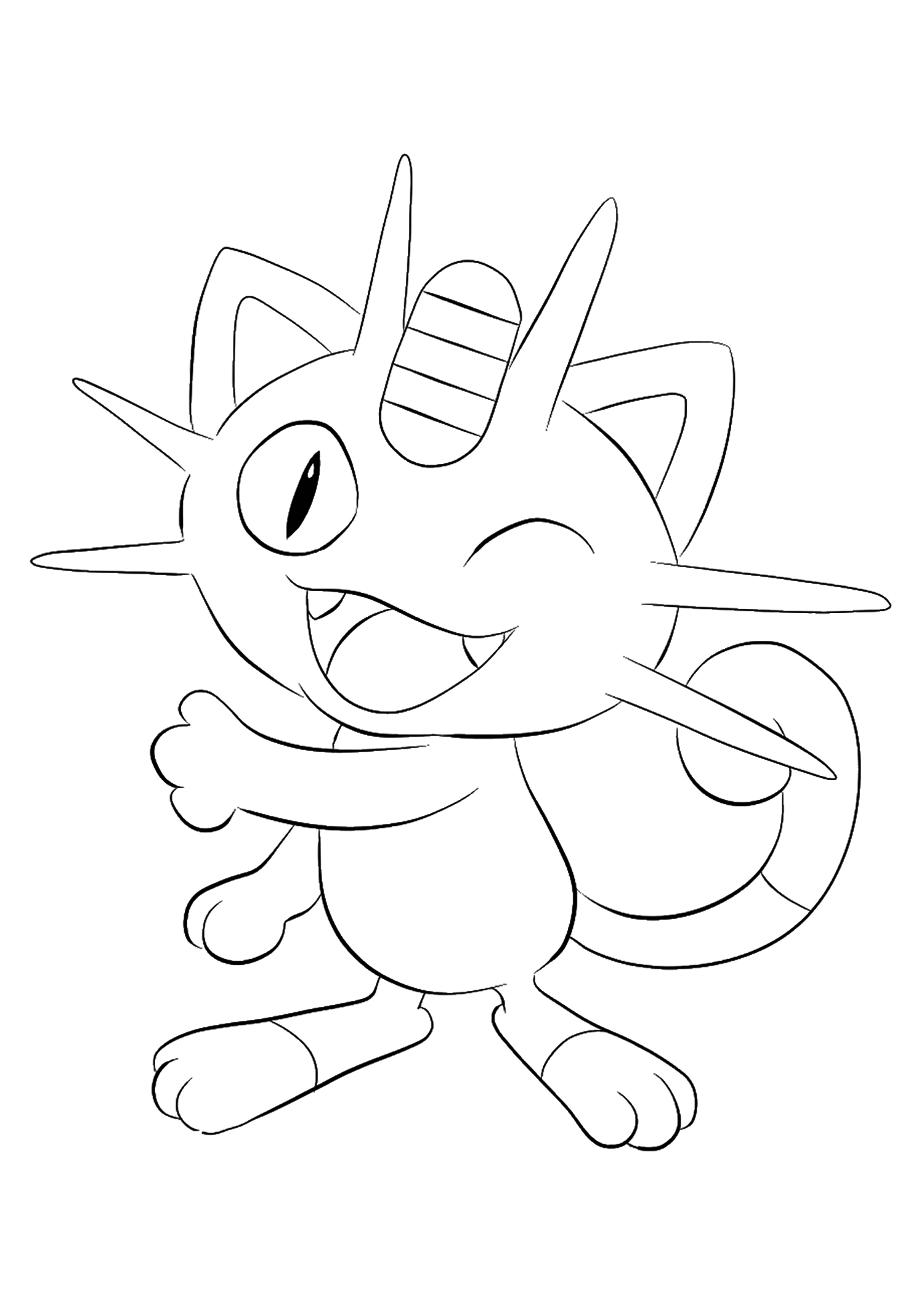 Meowth No.52 : Pokemon Generation I - All Pokemon coloring pages ...