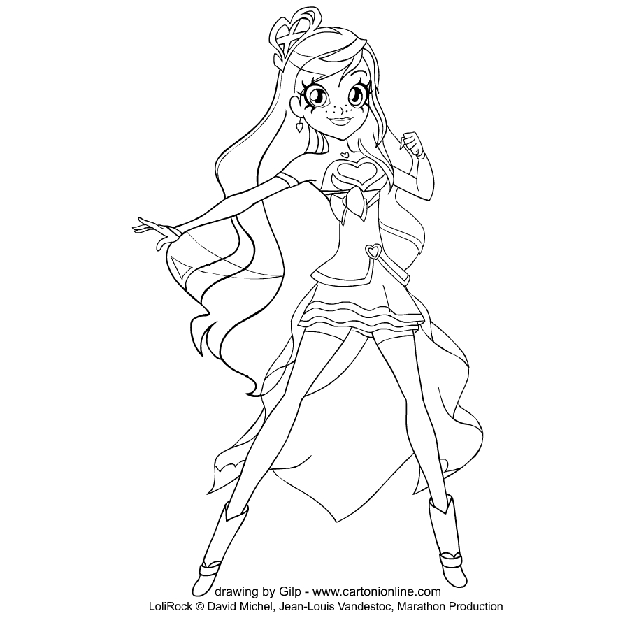 Iris from LoliRock coloring page