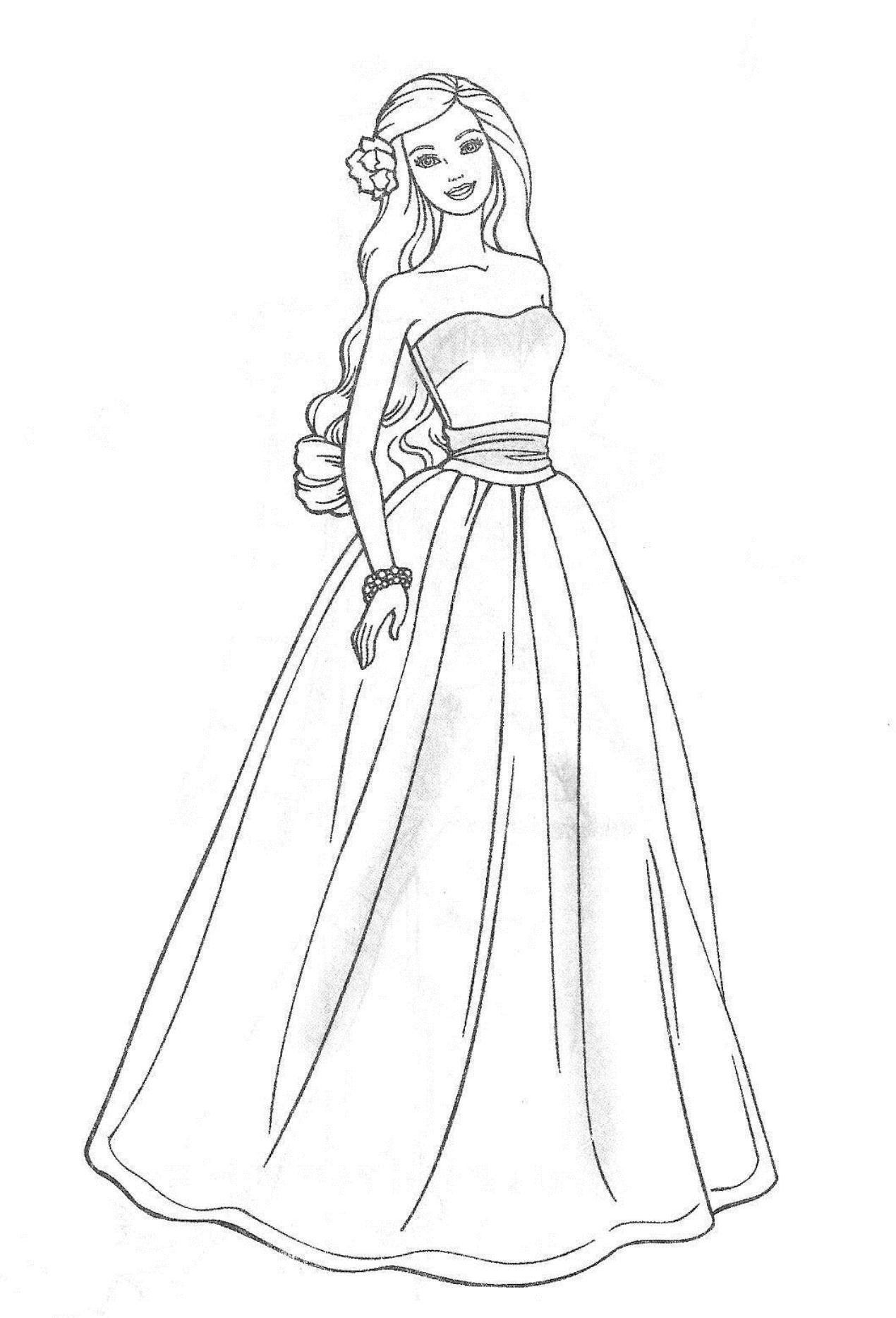 Barbie Princess Printable Coloring Pages - Coloring Nation