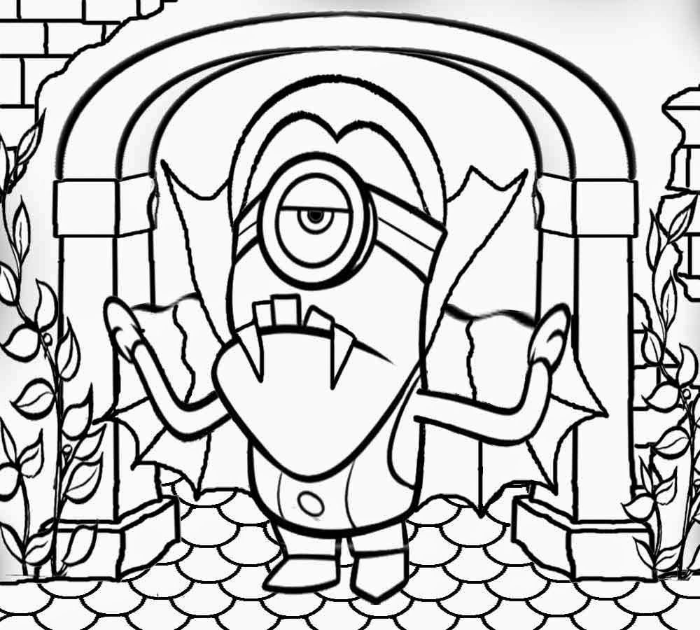 Minion Vampire Halloween Costumes Print Coloring Pages Free ...