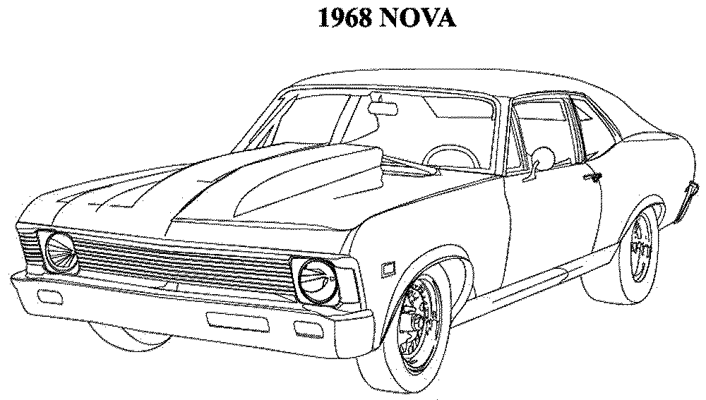 muscle car coloring pages - Printable Kids Colouring Pages - Muscle Car Coloring Pages