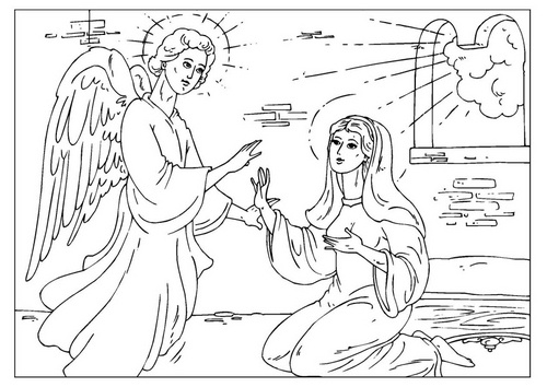 Coloring page angel Gabriel - img 25927 ...