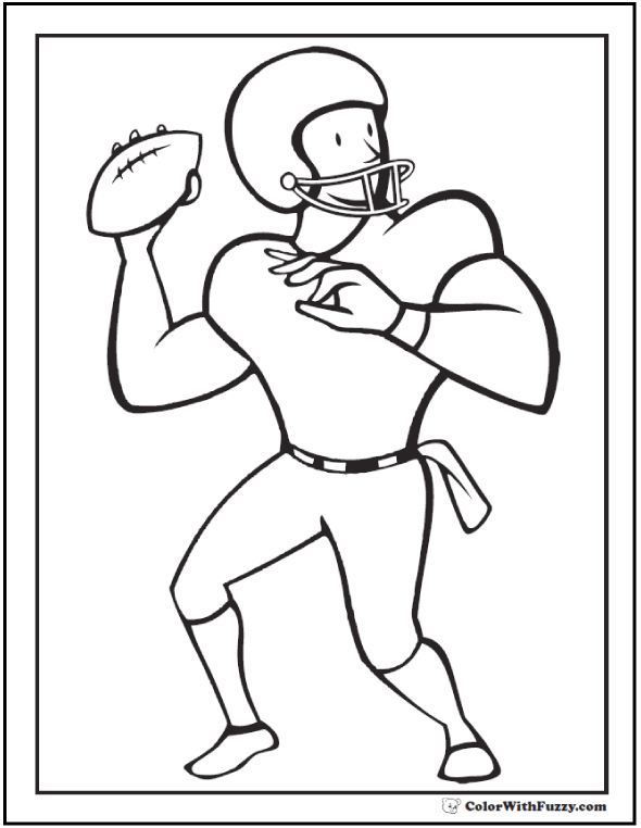 33+ Football Coloring Pages ✨ Quarterbacks, Receivers, Running-backs!