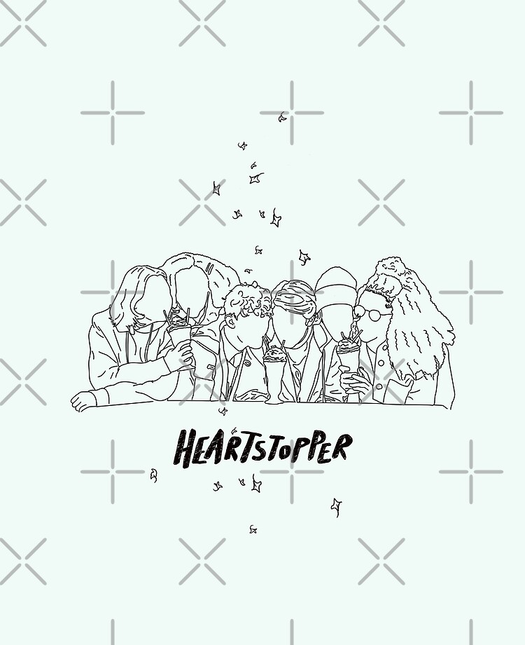 heartstopper gang lineart