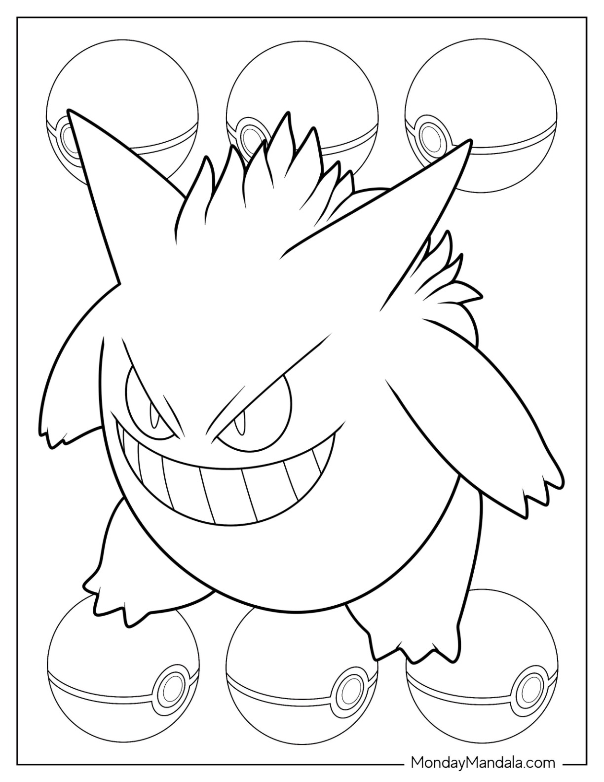 22 Gengar Coloring Pages (Free PDF ...