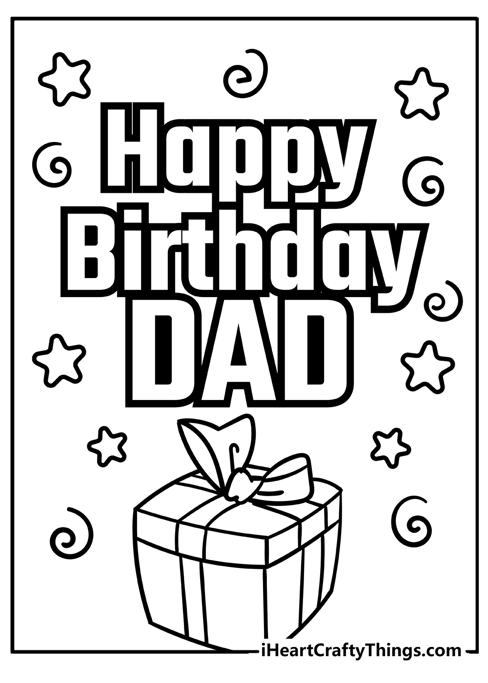 Happy Birthday Dad Coloring Pages (100 ...