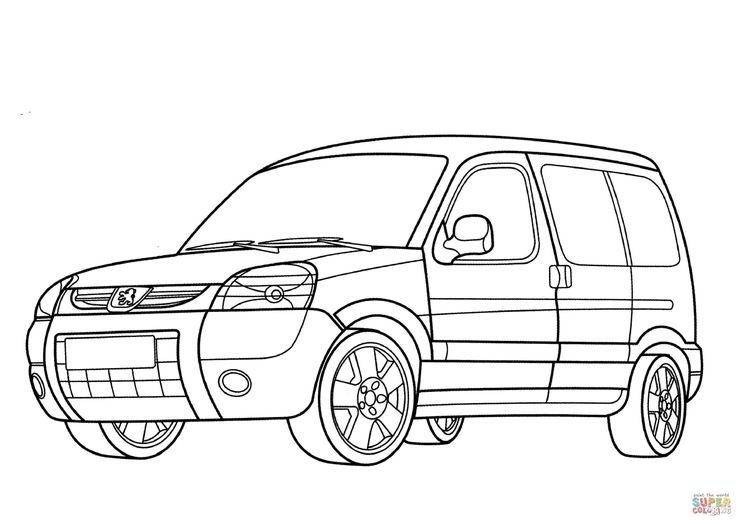 Peugeot Partner coloring page | Free ...