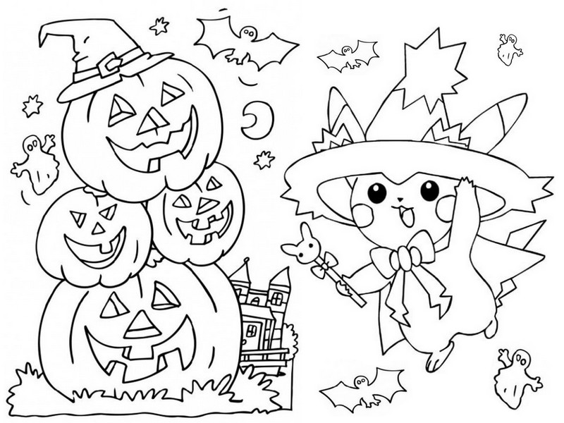 Coloring Pages Pokémon Halloween