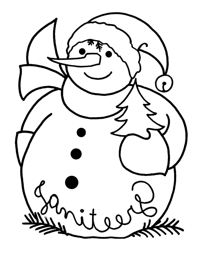 Santa Hat Coloring Page Printable for ...