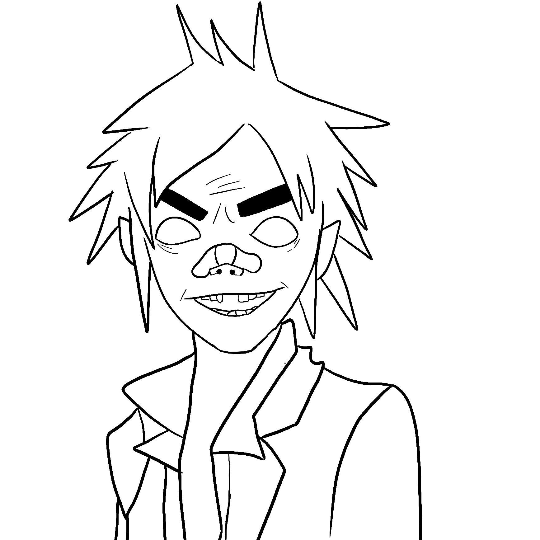 Gorillaz Coloring Pages - Coloring Nation