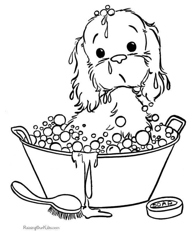 Puppy To Print - Coloring Pages for Kids and for Adults
