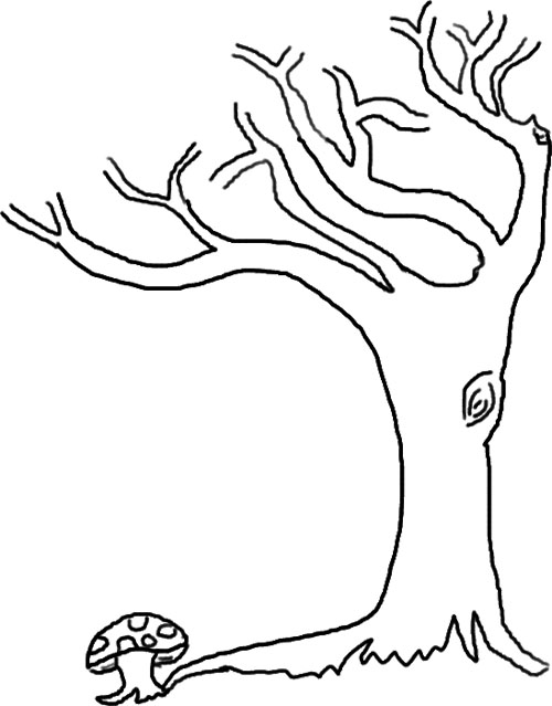 branch colouring page - Clip Art Library