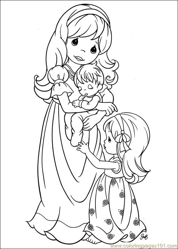 Precious Moments 58 Coloring Page for Kids - Free Precious moments  Printable Coloring Pages Online for Kids - ColoringPages101.com | Coloring  Pages for Kids