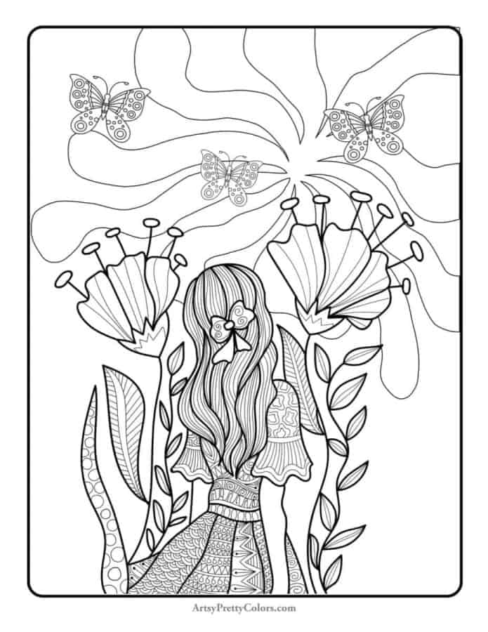 Free Trippy Coloring Pages For Adults - Artsy Pretty Plants