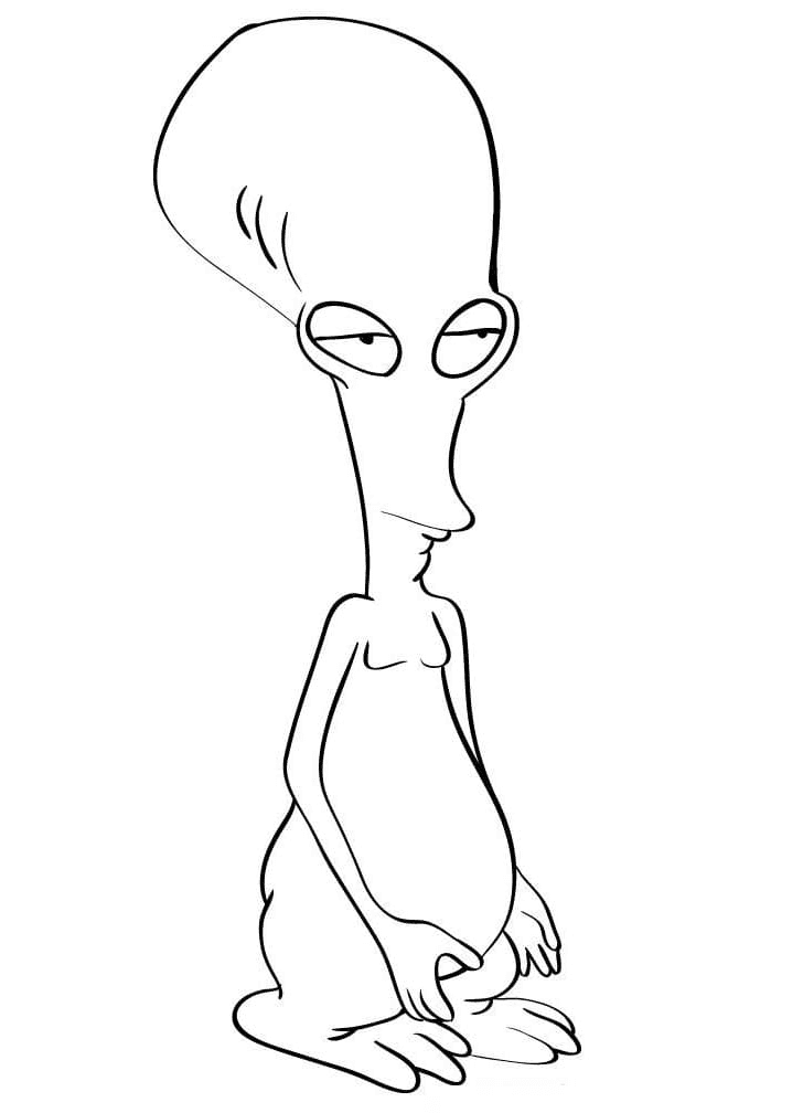 Alien Roger Smith Coloring Pages - American Dad Coloring Pages - Coloring  Pages For Kids And Adults