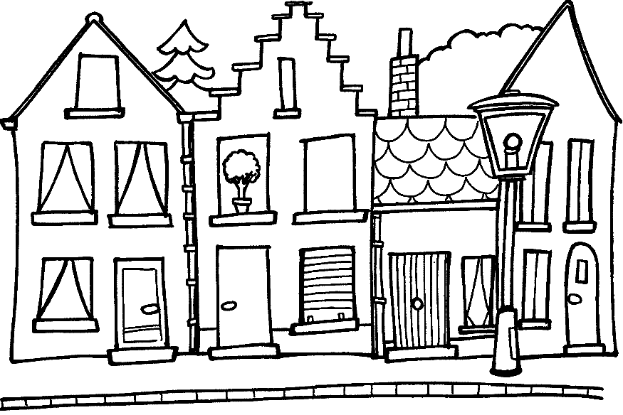 Drawing House #64669 (Buildings and Architecture) – Printable coloring pages