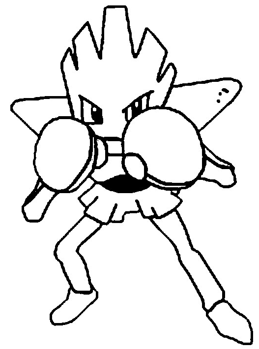 Hitmonchan coloring picture of Pokemon 107