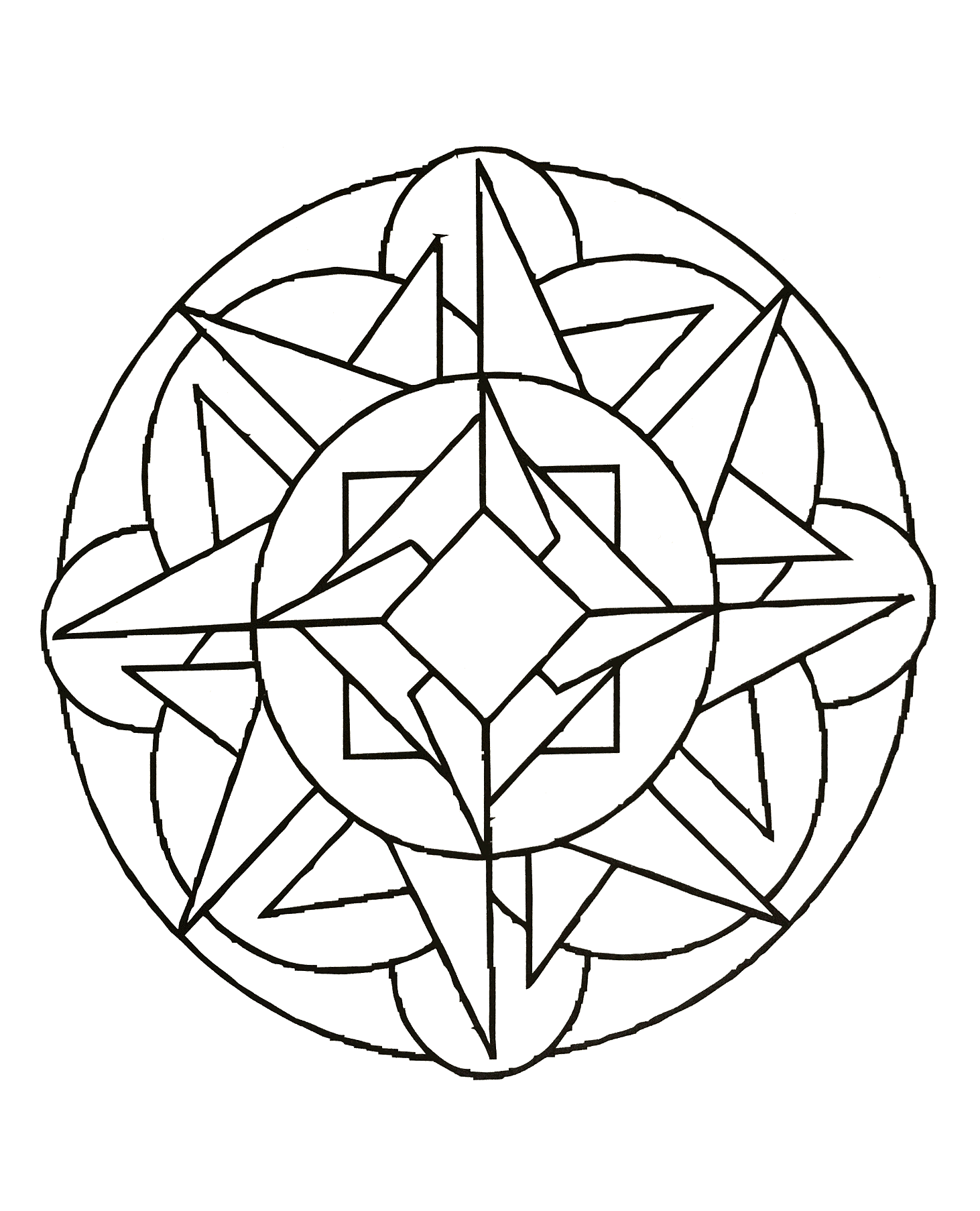 Mandala to download and print - Easy Mandalas for kids