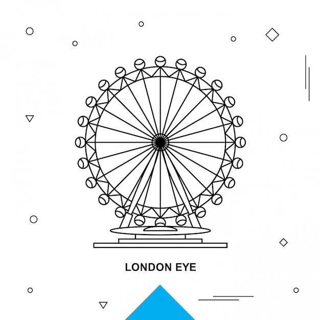 Premium Vector | London eye