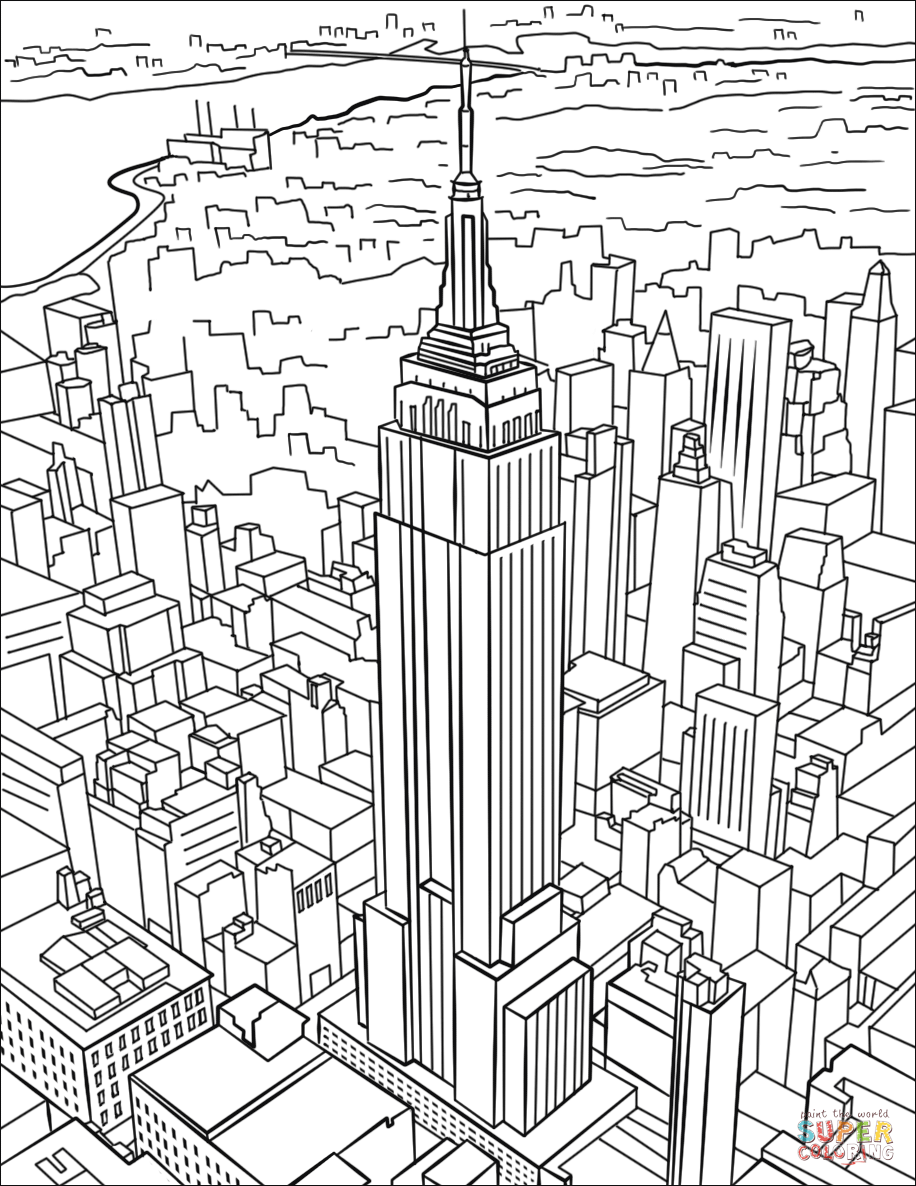 Empire State Building coloring page ...