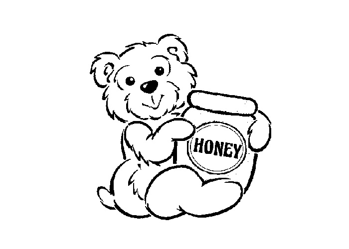 Coloring Pages Bear Honey Pot Page free image download