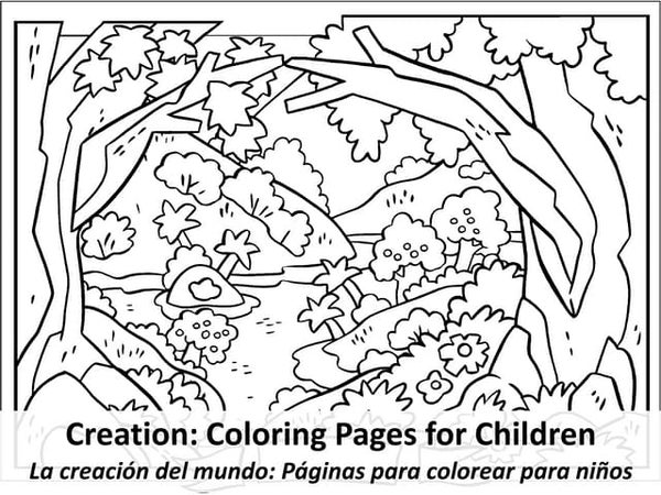 Creation: coloring pages for children - La creación del mundo: Páginas para  colorear para niños