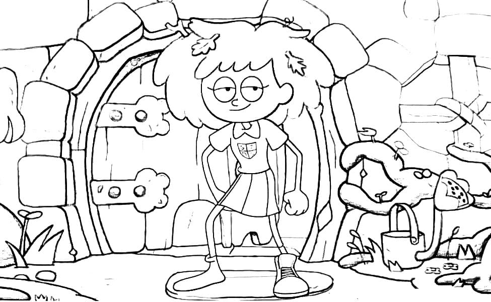 Anne from Amphibia Coloring Pages - Amphibia Coloring Pages - Coloring Pages  For Kids And Adults