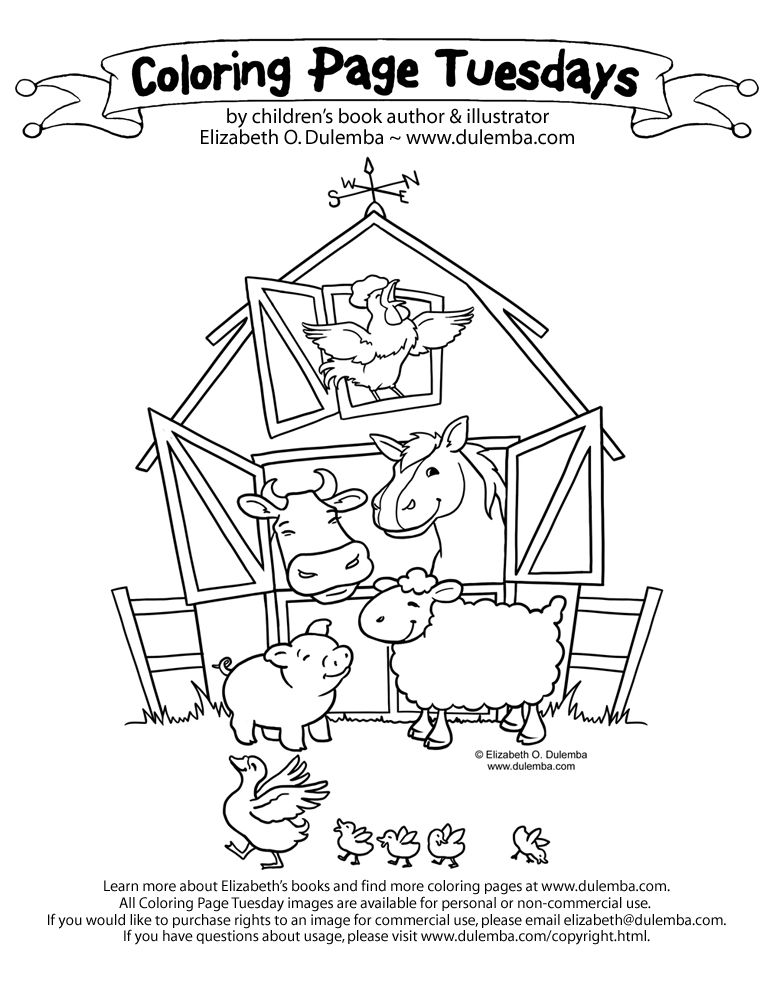 dulemba: Coloring Page Tuesday! - On the Farm