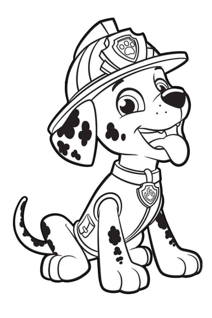 Paw Patrol Marshall Coloring Page - youngandtae.com | Patrulha canina para  colorir, Desenhos para crianças colorir, Patrulha canina desenho