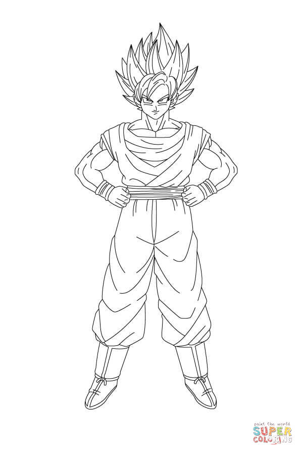 Son Goku coloring page | Free Printable Coloring Pages
