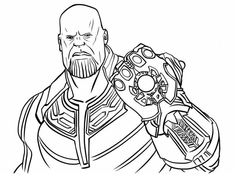 Thanos from Avengers Infinity War has a Infinity Gauntlet Coloring Pages -  Avengers Coloring Pages - Coloring Pages For Kids And Adults