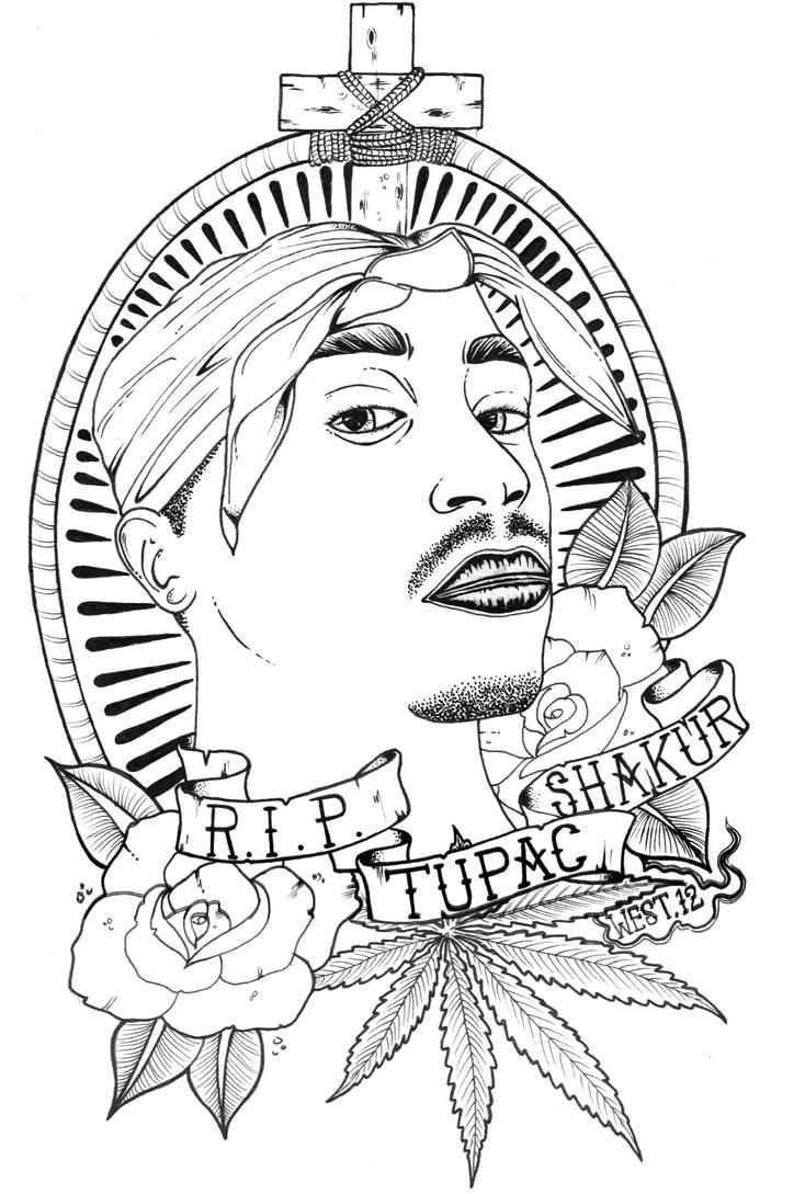 Pin by jessaxcx on Art | Coloring pages, Tupac art, Coloring pictures