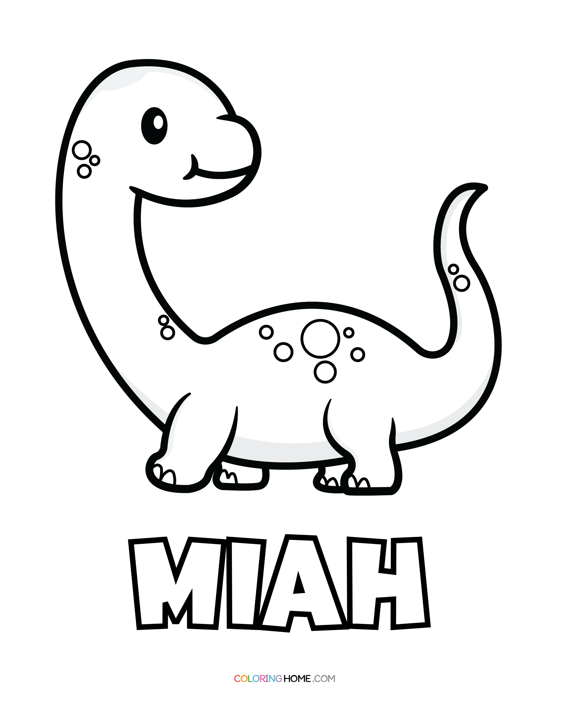 Miah dinosaur coloring page