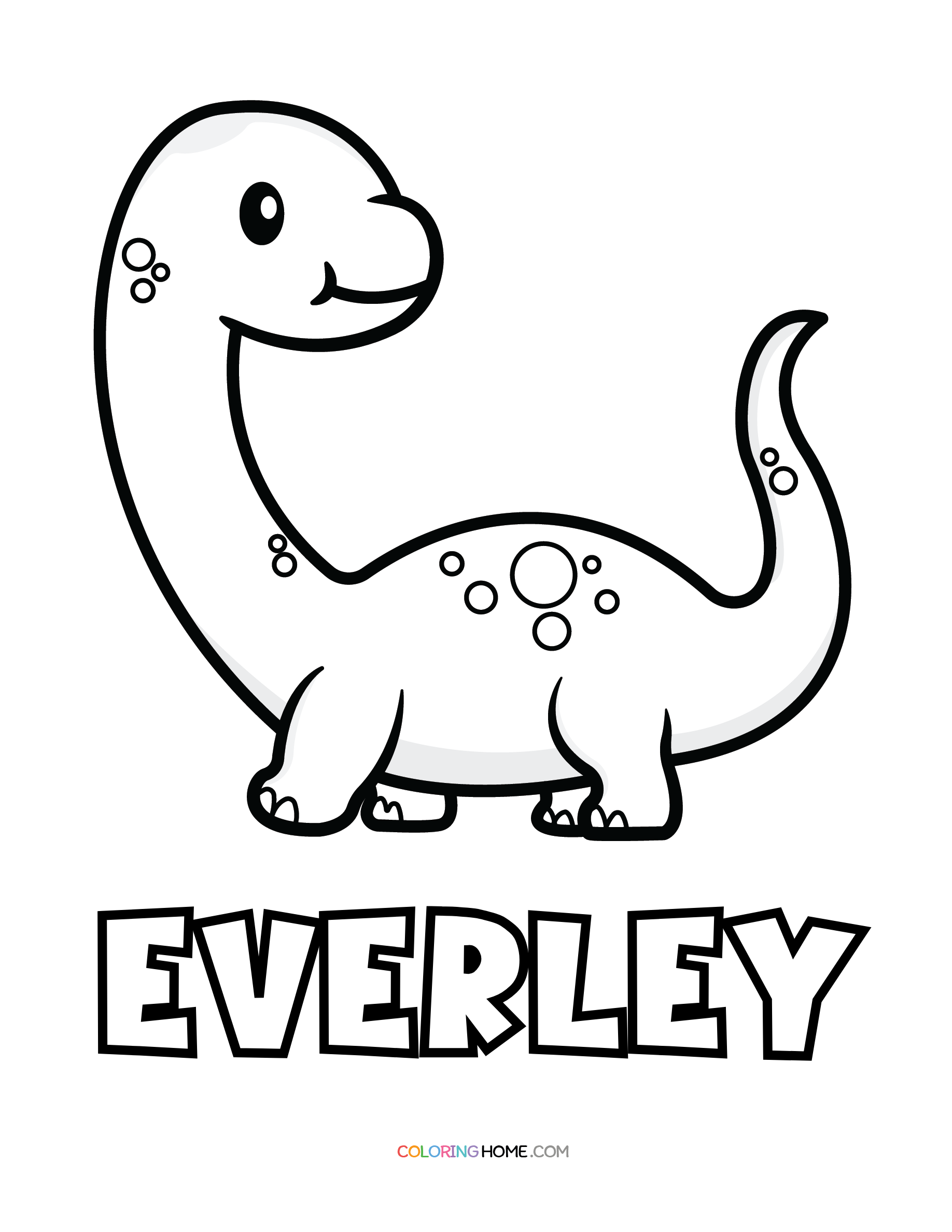 Everley dinosaur coloring page