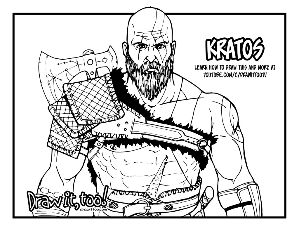 How to Draw KRATOS (God of War) Drawing ...