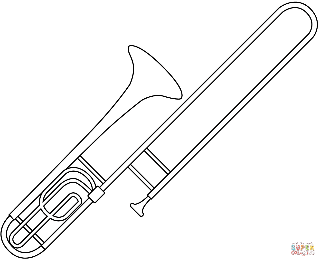 Trombone coloring page | Free Printable ...