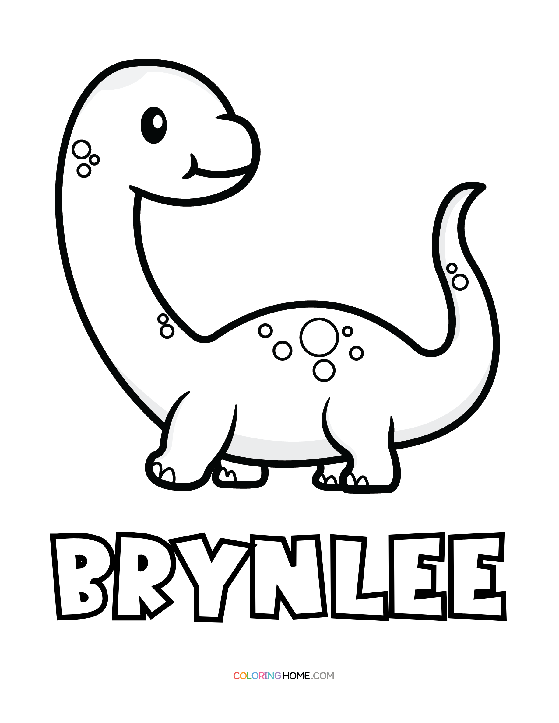 Brynlee dinosaur coloring page