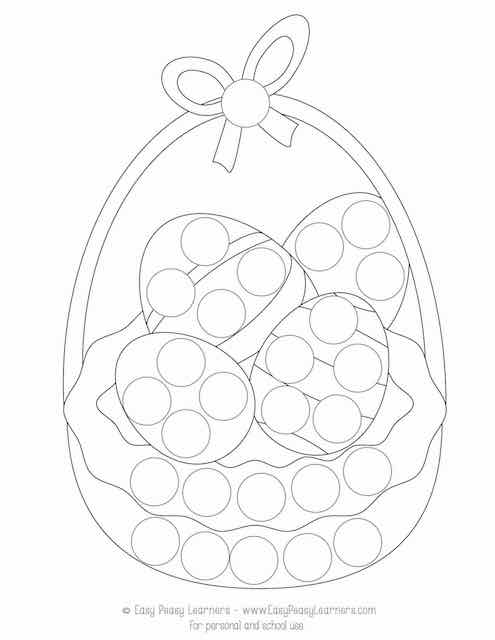 Free Easter Do a Dot Printables - Easy Peasy Learners