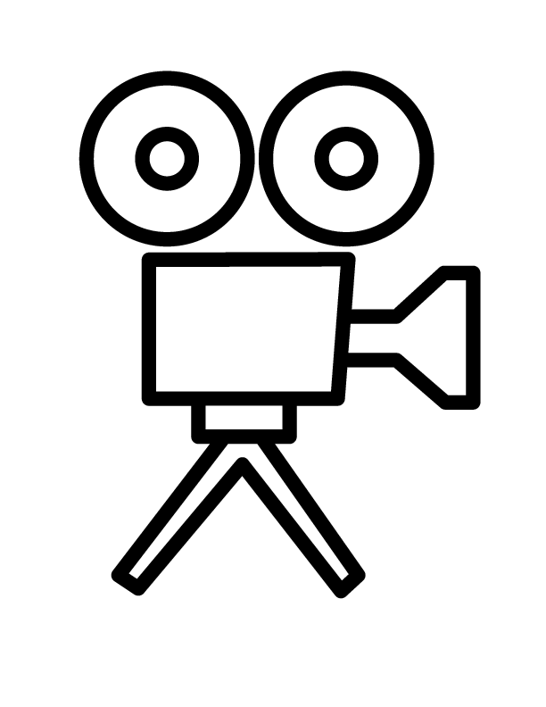 Camera Coloring Sheet - Coloring Pages for Kids and for Adults