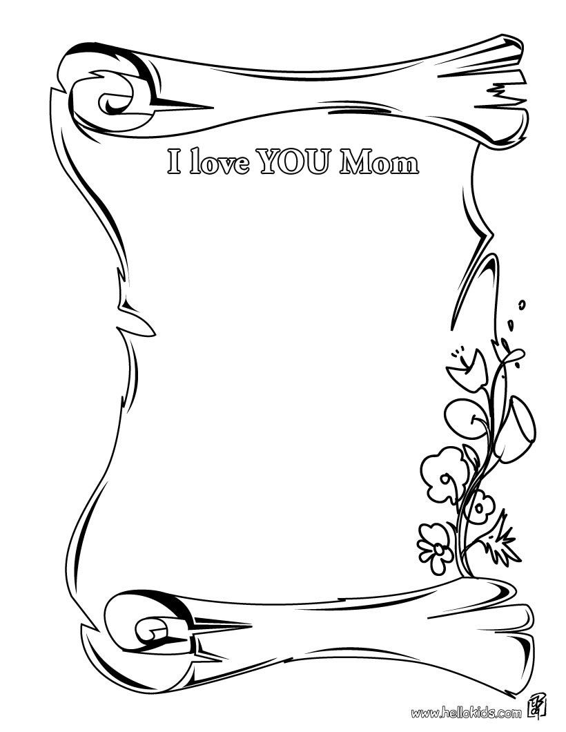 Free Coloring Pages For Mom - Coloring