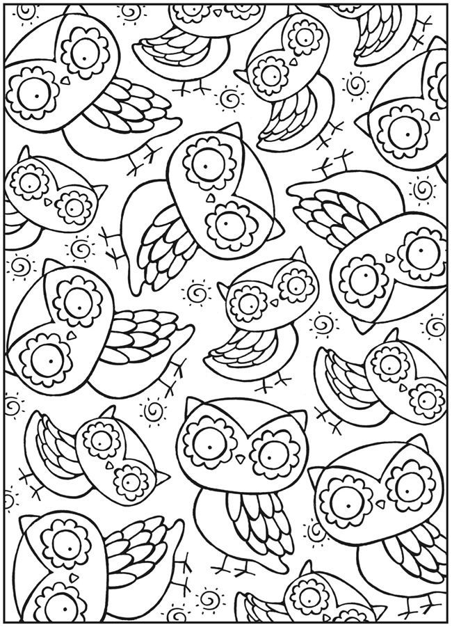 Free Snowy Owl Coloring Page Wink Owl Coloring Page Crayon Pages ...