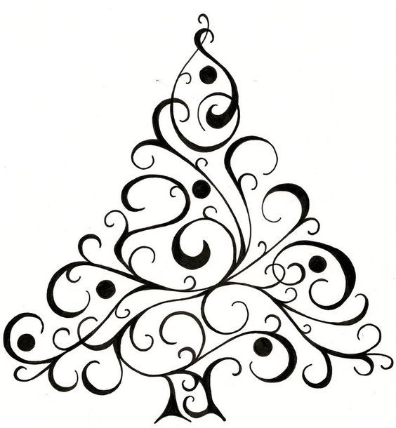 Christmas tree design, Tree designs and Christmas tree drawing on ...