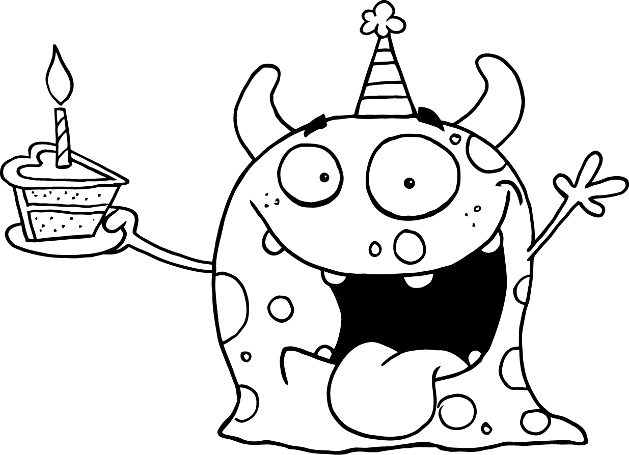 happy birthday coloring pages printable for boys Coloring4free -  Coloring4Free.com