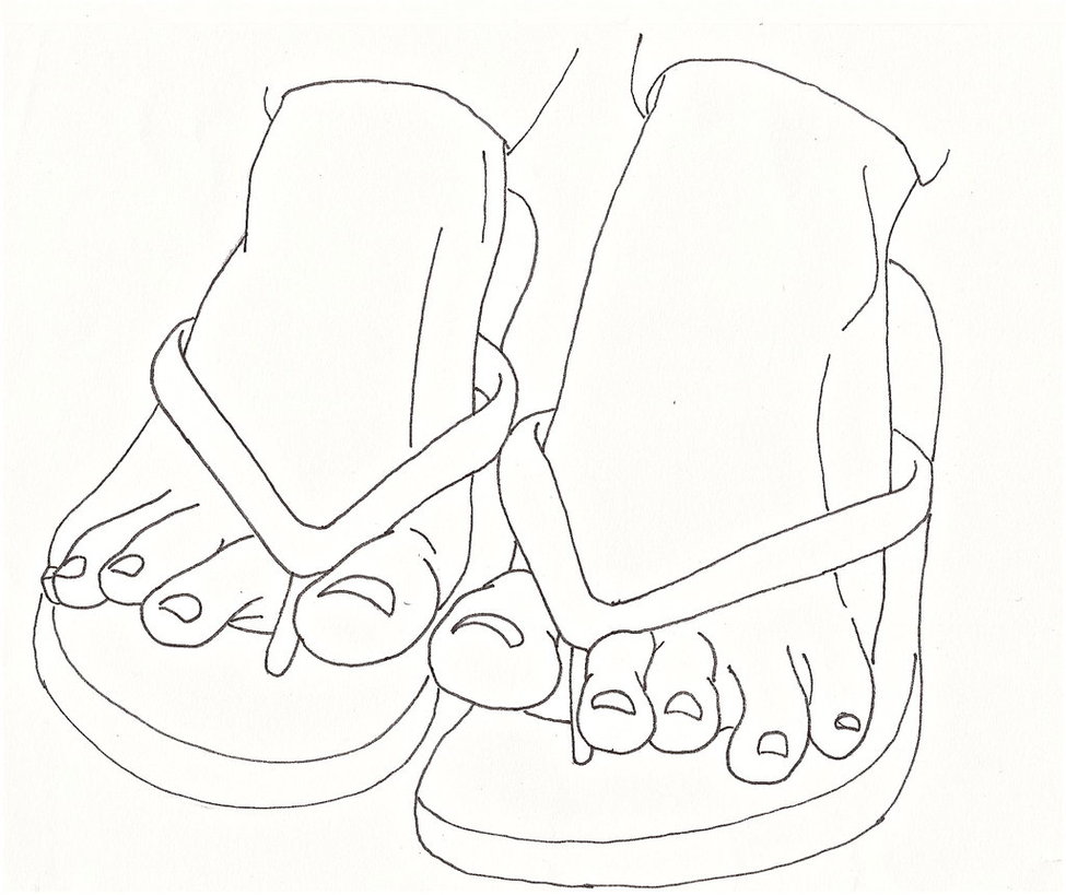 Flip Flop Coloring Page